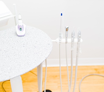Woman receiving dental bonding