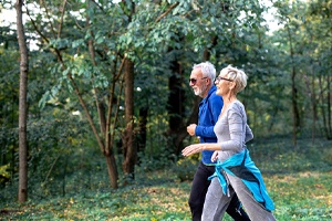older couple exercising together