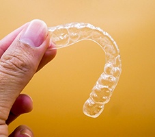 Invisalign with yellow background