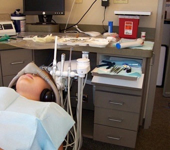 A young patient receiving nitrous oxide sedation.