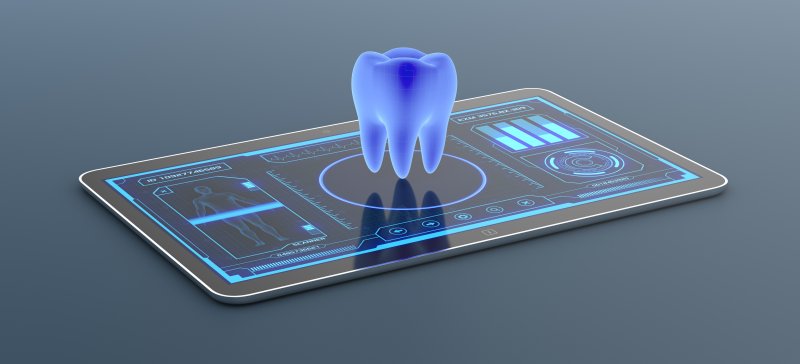 a tooth digitally displayed